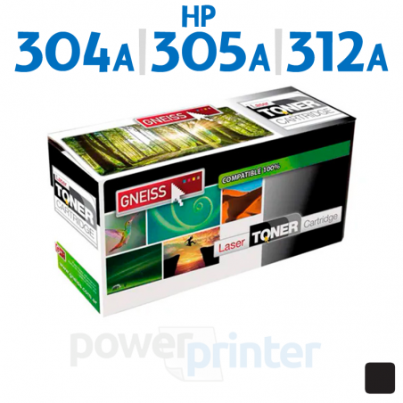 Tóner HP 304A|305A|312A B (CC530A|CE410A|CF380A) negro alternativo GNEISS