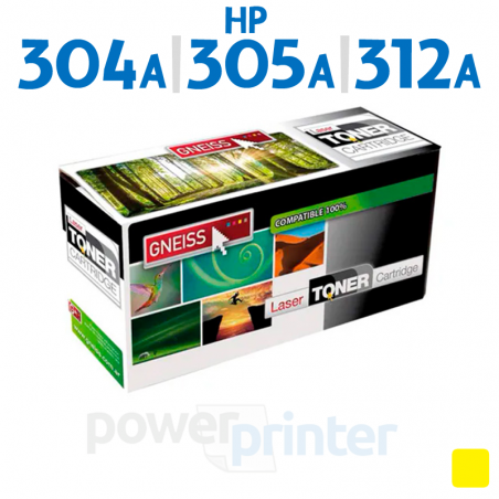 Tóner HP 304A|305A|312A Y (CC532A|CE412A|CF382A) amarillo alternativo GNEISS