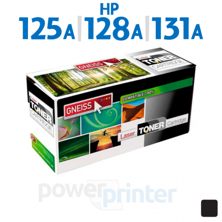 Tóner HP 125A|128A|131A B (CB540A|CE320A|CF210A) negro alternativo GNEISS