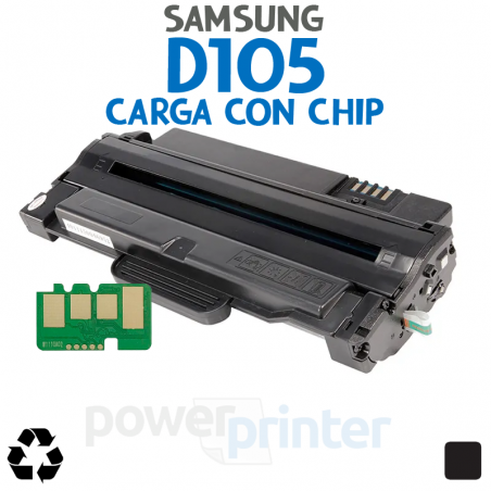 Carga de Tóner Samsung D105 (MLT-D105) negro