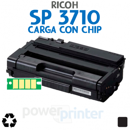 Carga de Tóner Ricoh SP 3710 (SP 3710) negro