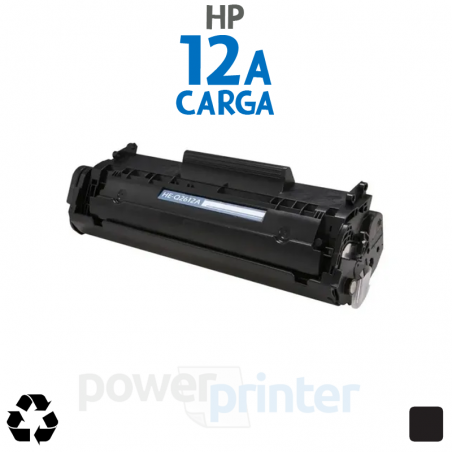 Carga de Tóner HP 12A (Q2612A) negro