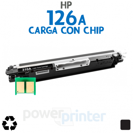 Carga de Tóner HP 126AB (CE310A) negro