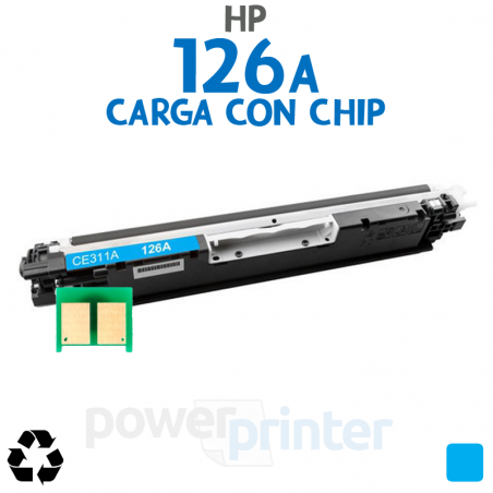 Carga de Tóner HP 126AC (CE311A) cian