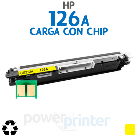 Carga de Tóner HP 126AY (CE312A) amarillo