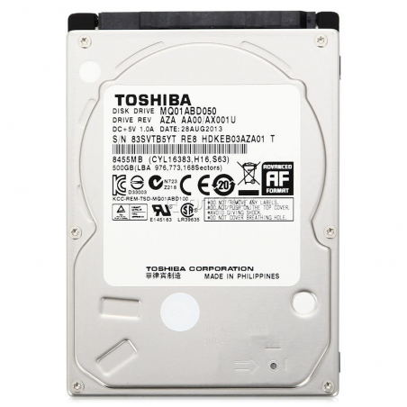 Disco Rígido Toshiba HDD 500gb MQ01ABD050 usado