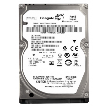 Disco Rígido Seagate HDD 500gb Momentus 7200.4 usado