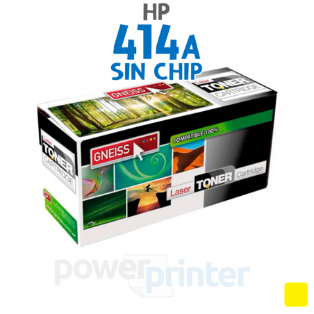 Tóner HP 414A Y sin chip (W2022A) amarillo alternativo GNEISS