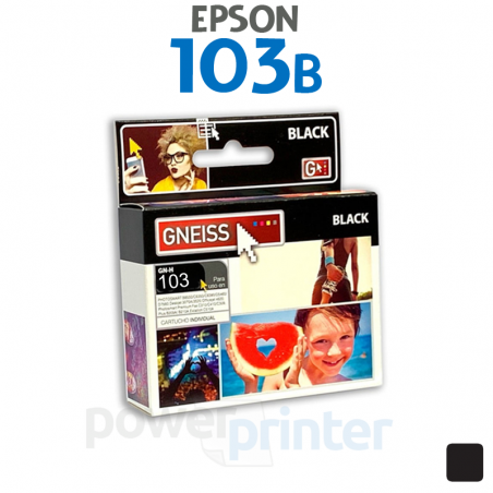 Cartucho de tinta Epson 103B (T103120) negro alternativo GNEISS
