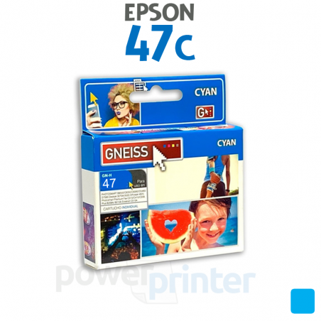 Cartucho de tinta Epson 47C (T047220) cian  alternativo GNEISS