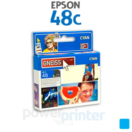 Cartucho de tinta Epson 48C (T048220) cian alternativo GNEISS