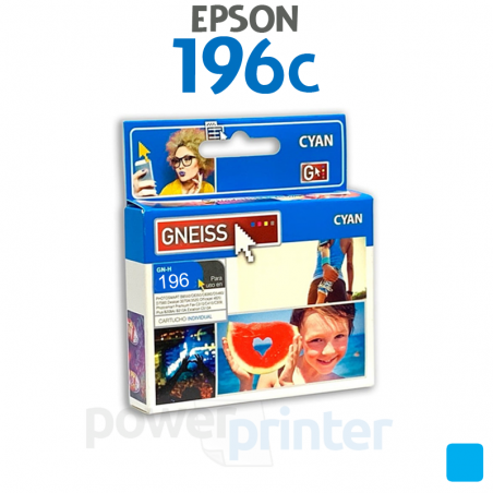 Cartucho de tinta Epson 196C (T196220) cian alternativo GNEISS