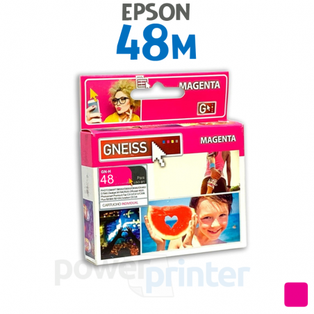 Cartucho de tinta Epson 48M (T048320) magenta alternativo GNEISS