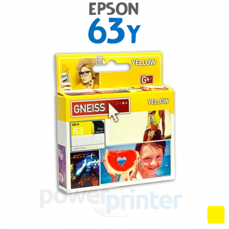 Cartucho de tinta Epson 63Y (T063420) amarillo alternativo GNEISS