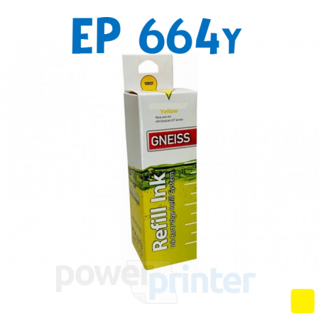 Botella de tinta Epson 664Y (T664420) amarillo alternativa GNEISS