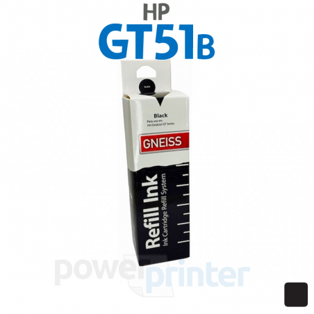 Botella de tinta HP GT51B (M0H57AL) negra alternativa GNEISS