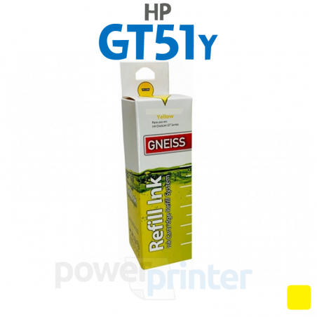 Botella de tinta HP GT52Y (M0H56AL) amarillo alternativa GNEISS
