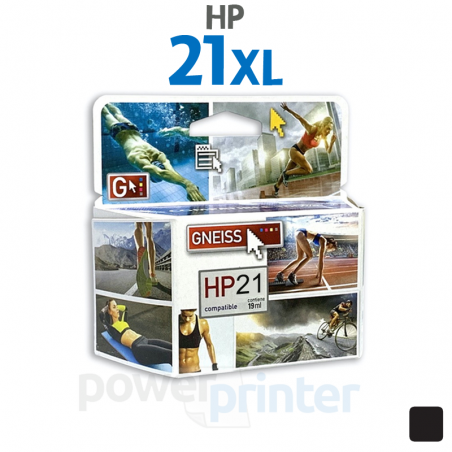 Cartucho de Tinta HP 21 XL (C9351A) negro alternativo GNEISS
