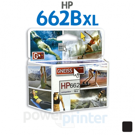 Cartucho de Tinta HP 662B XL (CZ105AL) negro alternativo GNEISS
