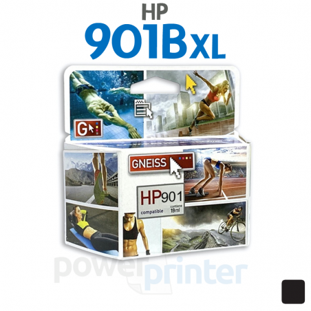 Cartucho de Tinta HP 901B XL (CC654AB) negro alternativo GNEISS