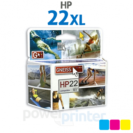 Cartucho de Tinta HP 22 XL (C9352) color alternativo GNEISS