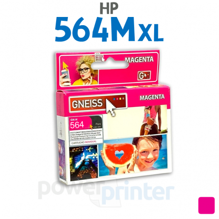 Cartucho de Tinta HP 564M XL (CB324WN) magenta alternativo GNEISS