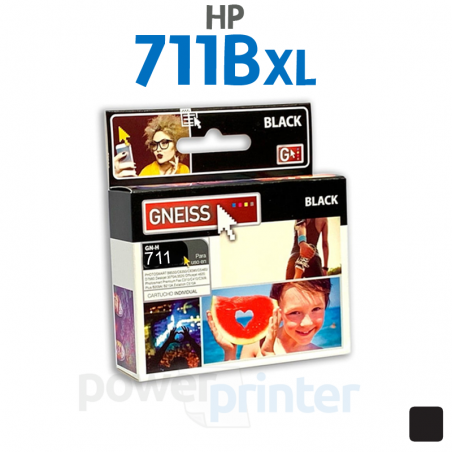 Cartucho de Tinta HP 711B XL (CZ133A) negro alternativo GNEISS