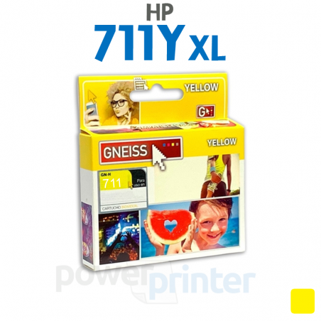 Cartucho de Tinta HP 711Y XL (CZ132A) amarillo alternativo GNEISS