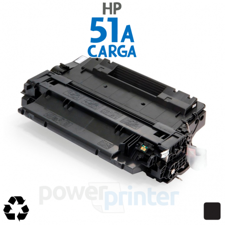 Carga de Tóner HP 51A (Q7551A) negro