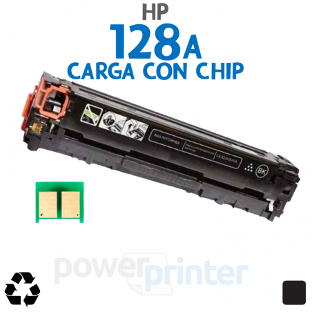 Carga de Tóner HP 128A B (CE320A) negro