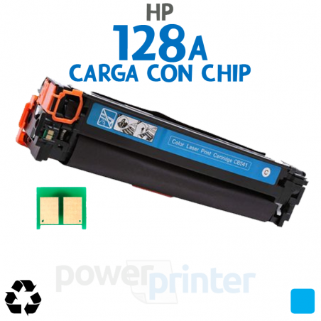 Carga de Tóner HP 128A C (CE321A) cian