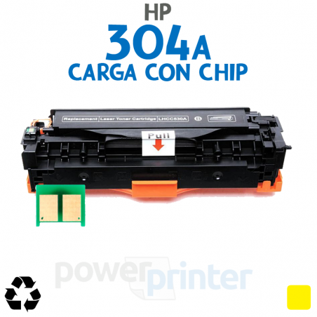 Carga de Tóner HP 304A Y (CC532A) amarillo