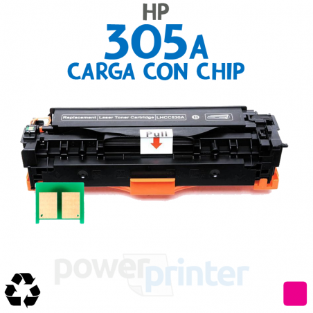 Carga de Tóner HP 305A M (CE413A) magenta