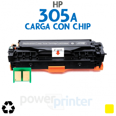 Carga de Tóner HP 305A Y (CE412A) amarillo
