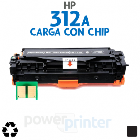 Carga de Tóner HP 312A B (CF380A) negro