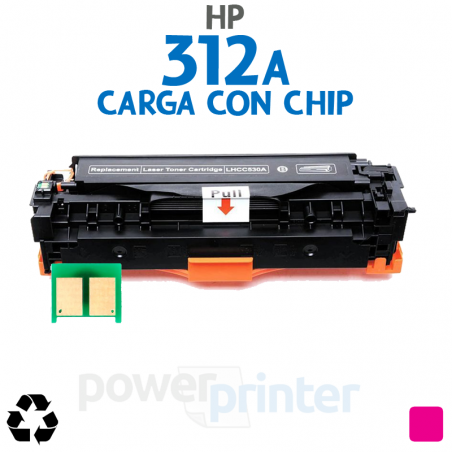 Carga de Tóner HP 312A M (CF383A) magenta