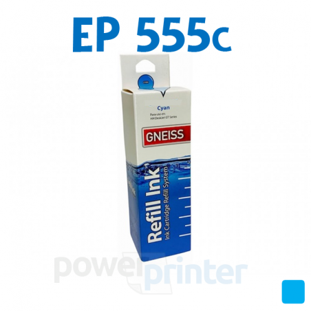Botella de tinta Epson 555C (T555220) cian alternativa GNEISS