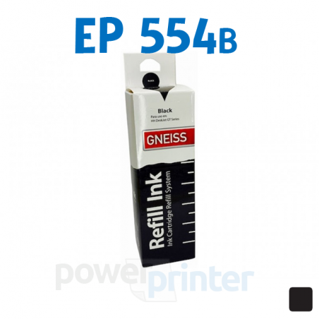 Botella de tinta Epson 554B (T554120) negra pigmentada alternativa GNEISS