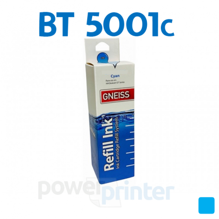 Botella de tinta Brother 5001C (BT5001C) cian alternativa GNEISS