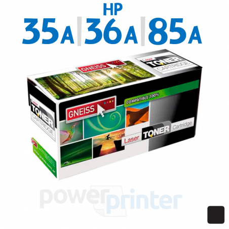Tóner HP 35A|36A|85A (CB435A|CB436A|CB285A) negro alternativo GNEISS