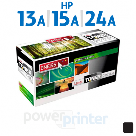 Tóner HP 13A|15A|24A (Q2613A|C7115A|Q2624A) negro alternativo GNEISS