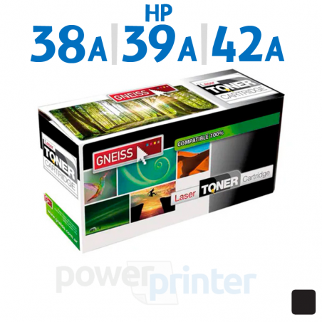 Tóner HP 38A|39A|42A (Q1338A|Q1339A|Q5942A) negro alternativo GNEISS